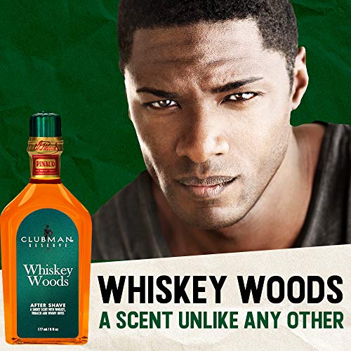 Clubman Reserve Whiskey Woods After Shave Lotion for Men – Refreshing After Shave Splash, Soothing Aftershave Care, 6 oz
