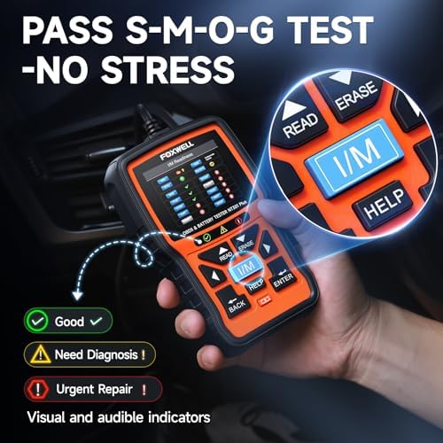 FOXWELL NT301 Plus 2-in-1 OBD2 Scanner & 12V Car Battery Tester