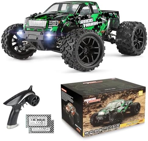 HAIBOXING 18859 1:18 Scale All Terrain RC Car, Hobby 4WD Remote Control Car | 2.4GHz Electric RC Vehicle 36 KPH High Speed 4X4 Waterproof Off-Road RC Truck with Two Rechargeable Batteries for RC Driving