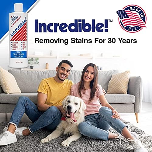 INCREDIBLE! Stain Remover | Instant Spot Remover for New & Old Stains | Cleaner, Stain Removal, Deodorizer - For Blood, Red Wine, Coffee