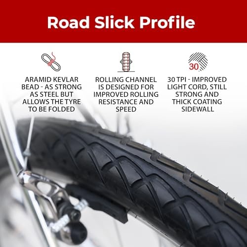 Set 26x2.125 City Bicycle Tire & Tubes Schrader/Presta - Foldable 54-559