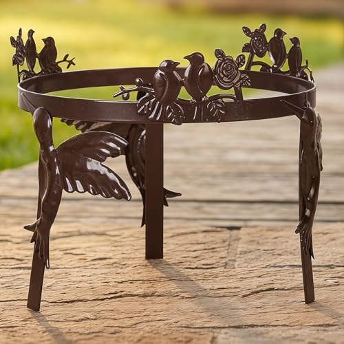 Topadorn Gazing Ball Stand for 10 /12 Inch Garden Globe with Butterfly | Metal Garden Globe Stand with Butterfly Design, Outdoor Weather Resistant Decorative Holder for Yard Patio Lawn
