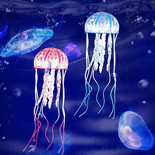 Weewooday 7 Pcs Artificial Fish Glowing Effect,Modern Color
