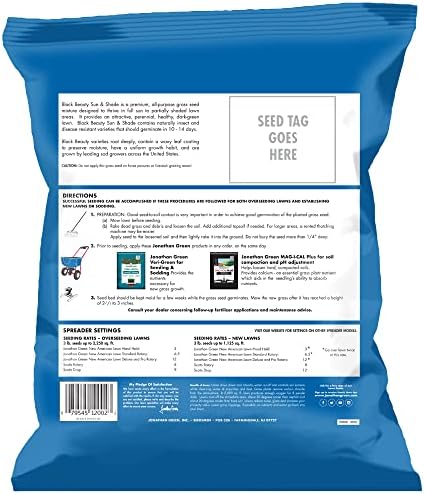 Jonathan Green (12005) Black Beauty Sun & Shade Grass Seed - Cool Season Lawn Seed (7 lb)