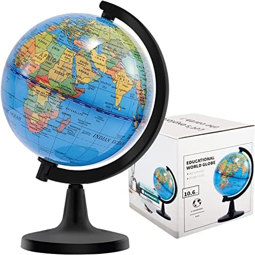 Wizdar 4 inch World Globe for Kids Learning