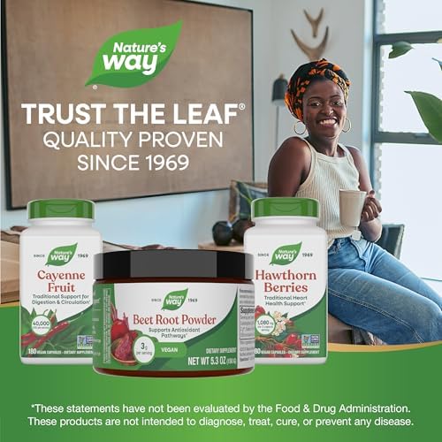 Nature's Way Beet Root Powder, Supports Antioxidant Pathways*, 5.3 Oz | Naturally Occurring Phytonutrients, Helps Neutralize Free Radicals*