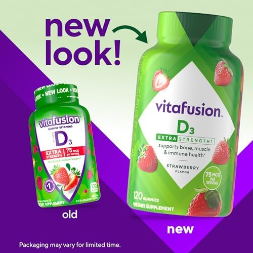 Vitafusion Vitamin D3 Gummies | 75 mcg | 120 Adult Gummy Vitamins
