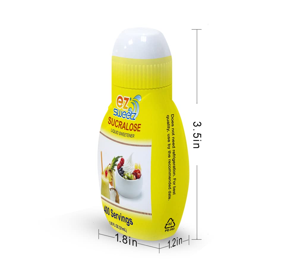EZ-Sweetz (2 Pack 1.05oz - Liquid Sweetener 400 Servings/Bottle)