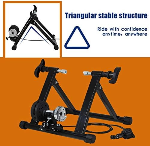 FDW Magnetic Bike Trainer Stand for Indoor Riding, Steel Bicycle Exercise Training Stand with Noise Reduction Wheel