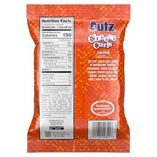 Utz Potato Chips, Barbeque – 1 oz. Bags (60 Count) – Crispy Potato Chips Made from Fresh Potatoes, Crunchy Individual Snacks to Go, Cholesterol Free, Trans-Fat Free, Gluten Free Snacks