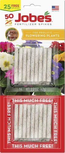 Jobes 5201T Flowering Plant Food Spikes 10-10-4 50 Pack