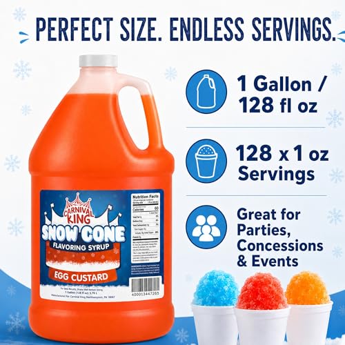 Egg Custard Snow Cone Flavoring Syrup