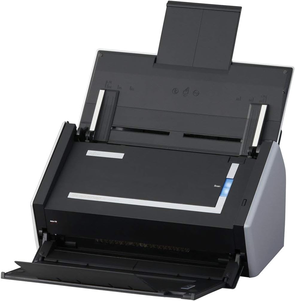FUJITSU ScanSnap S1500 Scanner W/New Adapter, Cable, Cord, Scanned Page (Renewed)