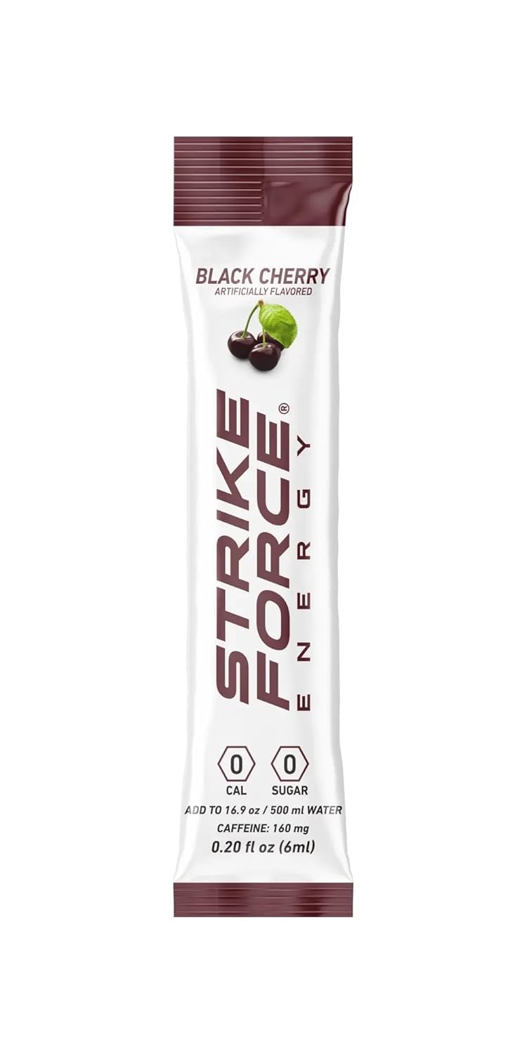 Strike Force Energy Drink Mix - Original Flavor - Natural Tasting Caffeine Drink - Turn Any Drink into a Healthy Energy Drink - Zero Calories, Keto Friendly, Sugar Free, Pre Workout (40 Liquid Packs)