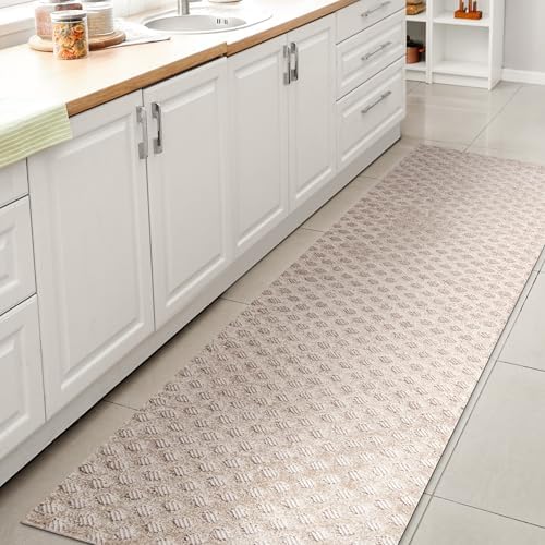 JONATHAN Y Mini-Diamond Trellis Indoor Outdoor Area Rug 3X5 White/Black, Rabat High-Low Pile for Backyard, Patio, Porch, Easy-Cleaning, High Traffic