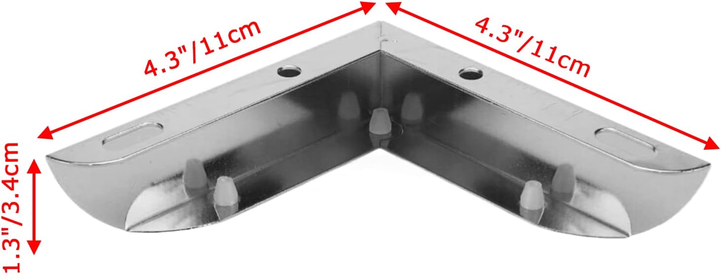 Bitray Metal Sofa Leg 2 Inch Height L Shape Furniture Leg Gold Sofa Legs Table Cabinet Cupboard Couch Leg Furniture Feet Replacement - 4pcs