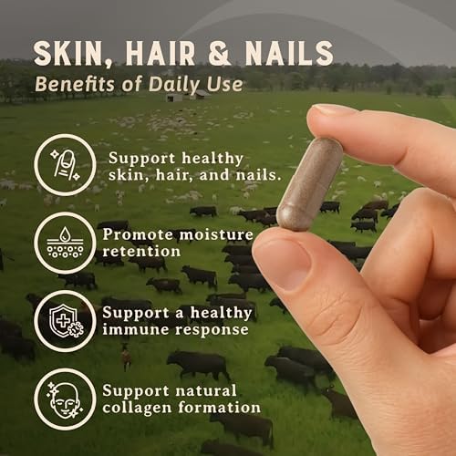 HEART & SOIL Beef Brain Supplement, 180 Capsules