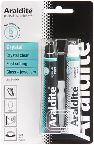Araldite Clear Epoxy Adhesive 5 Minute Fast Setting 2-Part Epoxy Glue. Solvent-Free Professional Grade Strength for Invisible Joins. Clear Resin for