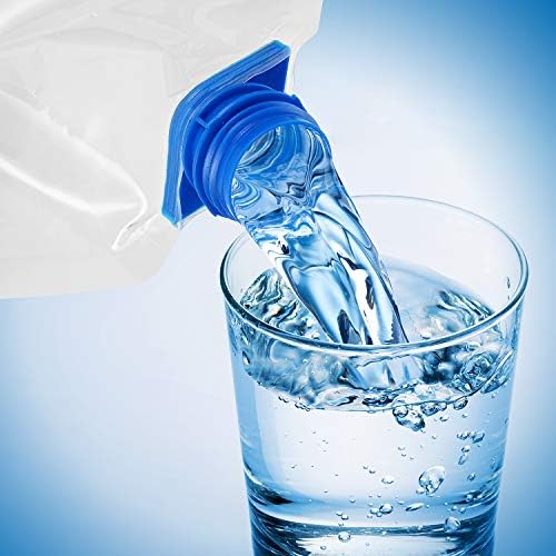 Collapsible Water Container, BPA Free Food Grade Clear Plastic Water Jug with Spout for Sport Camping Riding Hiking, Foldable Emergency Water Bottle