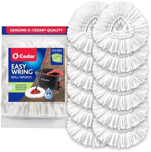 O-Cedar EasyWring Spin Mop Microfiber Refill, White Packaging May Vary