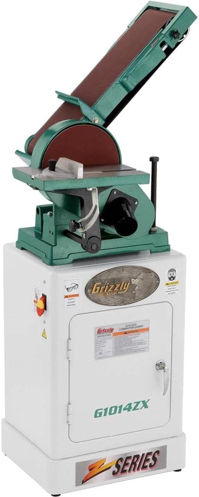 Grizzly Industrial G1014ZX - 6" x 48" Belt/9" Disc Combo Sander with Cabinet Stand
