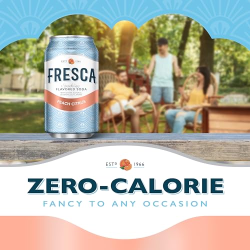 Fresca Peach Soda Soft Drink Fridge Pack Cans, 12 fl oz, 12 Pack