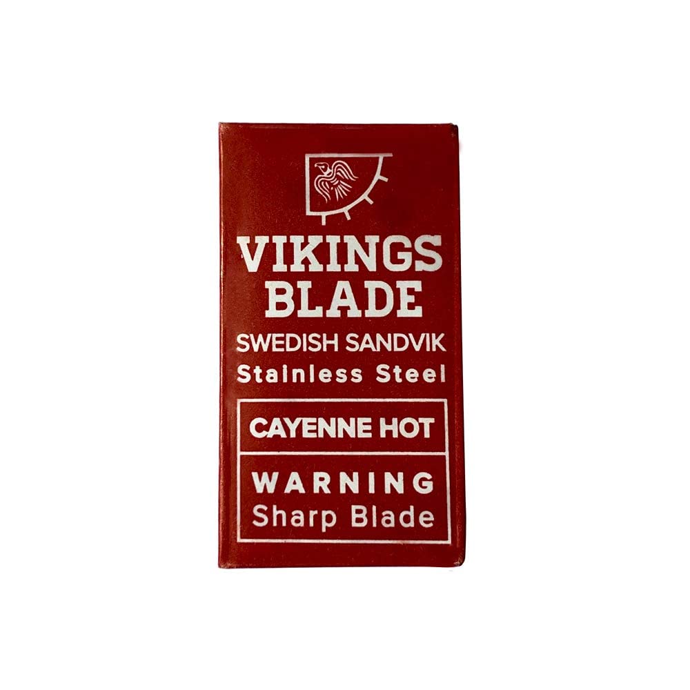 VIKINGS BLADE Double Edge Safety Razor Blades, 50x Blades, Swedish Steel + Platinum Coated, Replacement Razor Blades & Refills (Mild & Gentle)