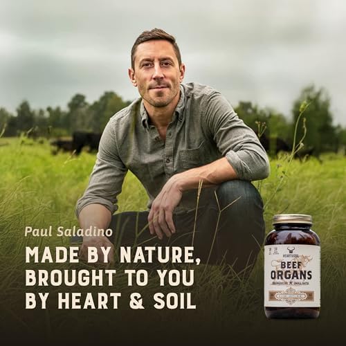 HEART & SOIL Beef Organs Supplement, 180 Capsules