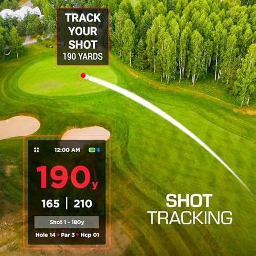 Hand+ Handheld Golf GPS Device, Shot Tracker, Record Shots, Club, GIR, Fairways, Putts, Golf Distance Range Finder, Touch Screen, 42, 000+ Courses