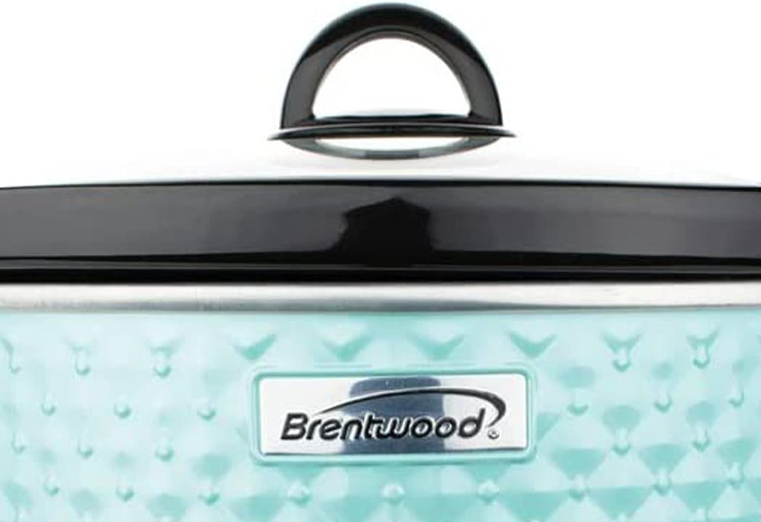 3.5-Quart Diamond-Pattern Slow Cooker (Blue)