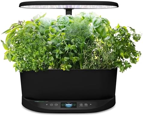 AeroGarden Bounty, Black | Indoor Garden with LED Grow Light, WiFi and Alexa Compatible