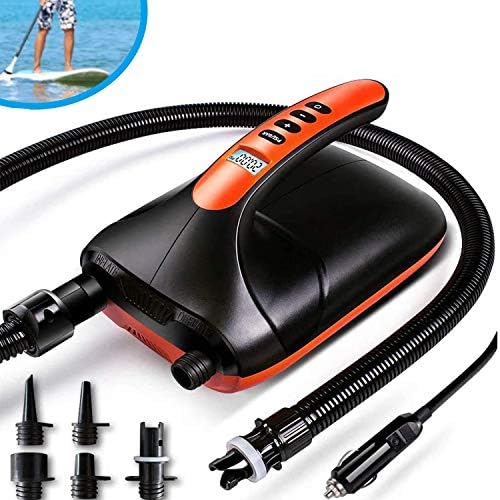 20PSI High Pressure SUP Electric Air Pump, Dual Stage Inflation Paddle Board Pump for Inflatable Stand Up Paddle Boards, Boats, Kayak