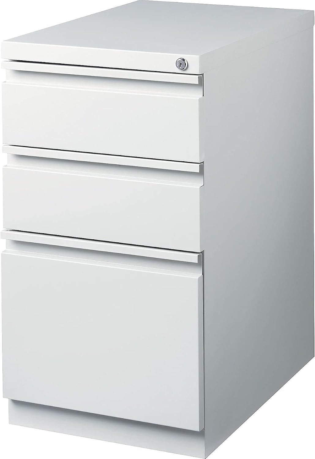 Staples 3-Drawer Vertical File Cabinet, Letter Size Documents, Lockable, 19.88" D x 15" W x 27.75" H, Black