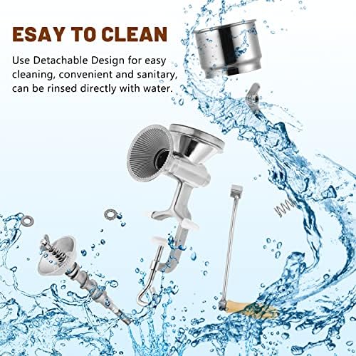Moongiantgo Hand Grain Mill Manual Coffee Grinder Coarseness Adjustable Stainless Steel Hand Crank Grinding Tool with Table Clamp for Rice Spices