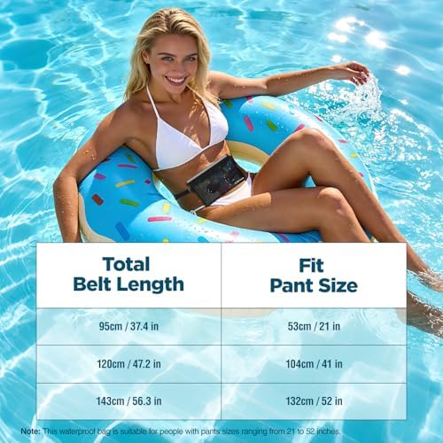 Waterproof Bag Fanny Packs for Women, Cruise Vacation Essentials Waterproof Pouch for Phone Passport Purse, Floating Dry Bags for Beach Water Park Boating Fishing Diving Surfing Kayaking Accessories | Floating, ideal for Beach, Boating & Kayaking, Durabl…