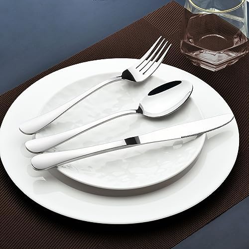 Silverware Set for 8, 40 Piece Stainless Steel Flatware Utensil Cutlery Set