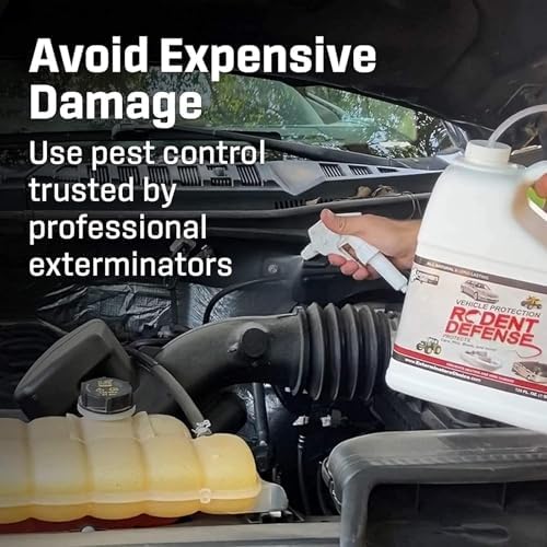 Exterminators Choice Mice & Rat Protection Spray - 128 Fl Oz Vehicle Protection & Outdoor Mouse Control - Natural Peppermint Formula & Peppermint Oil - Easy Application & Gallon Spray