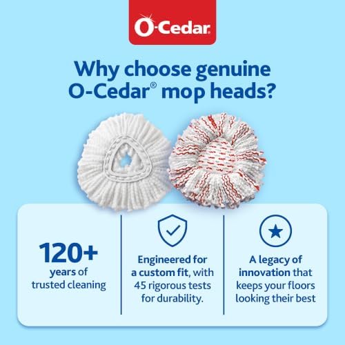 O-Cedar EasyWring Spin Mop Microfiber Refill (Pack of 4)