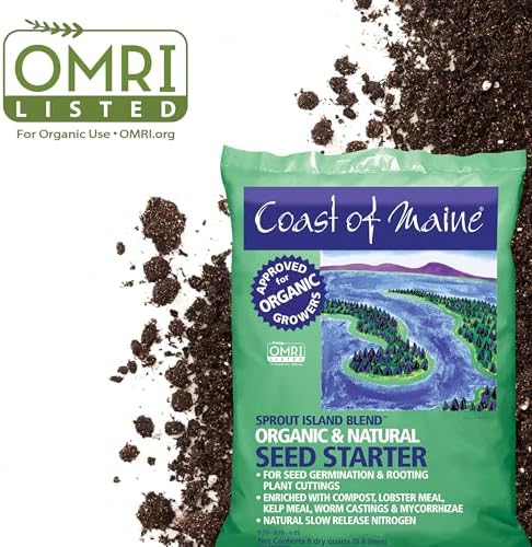 Coast of Maine (8qt) Sprout Island Blend, Organic & Natural Seed Starter for Seed Germination & Root Plant Cuttings