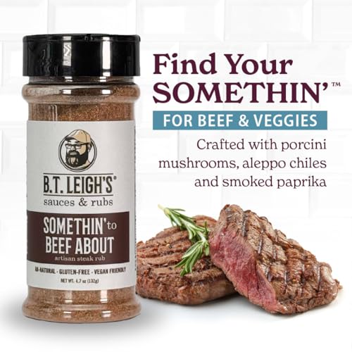 Umami Beef & Steak Rub | Vegan, Gluten Free Barbecue Rub & Seasoning | Made in Kentucky | All Natural, No Fillers, Small Batch
