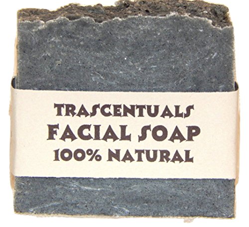 Acne Soap Natural Facial Bar Contains Tea Tree Oil Activated Charcoal Shea Butter Coconut and Olive Oil Comes With Case Chemical Free (BLUE)