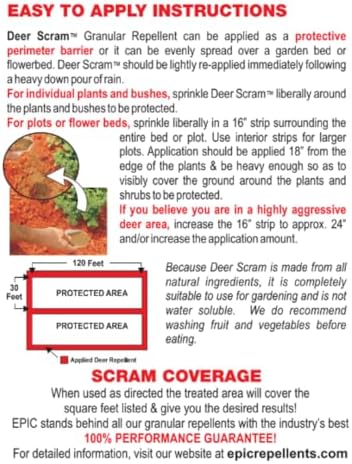 Deer Scram All Natural Granular Repellent - All-Natural, Animal, People and Pet Safe Granule Repellents (2.5 lb Shaker)