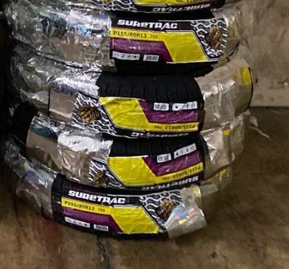 set of 4 new 155-80r13 suretrac touring skinny whitewall
