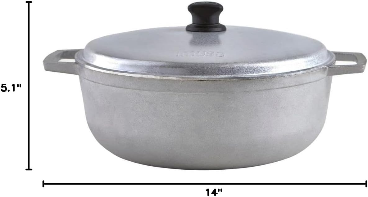 IMUSA USA 11.6Qt Jumbo Traditional Colombian Caldero, 11.6 Quart, Silver | Nonstick Finish, Glass Lid with Easy-Grip Handles, Ideal for Rice and Stews, Great for Family Meals