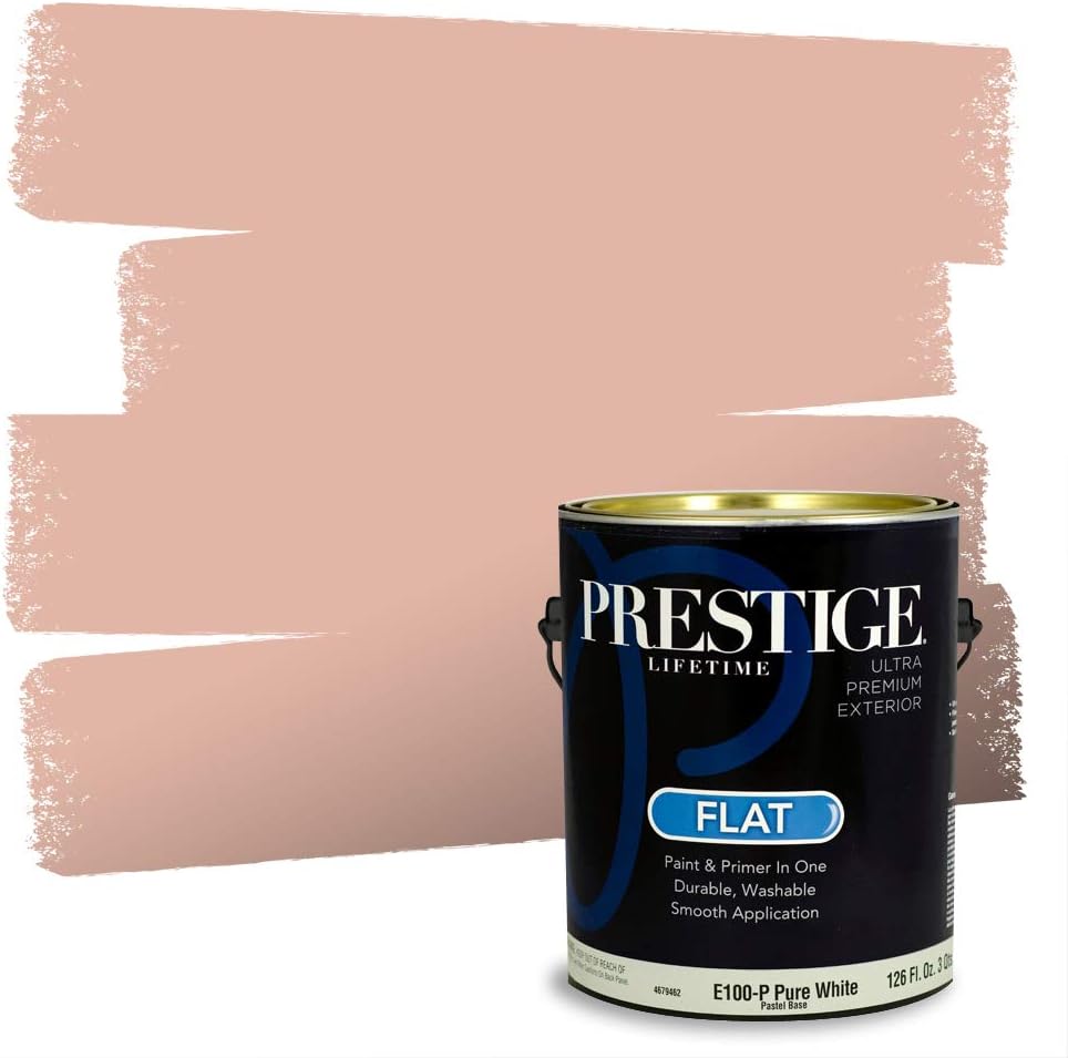 PRESTIGE Paints Exterior Paint and Primer In One, 1-Gallon, Satin, Comparable Match of Sherwin Williams* Grandeur Plum*