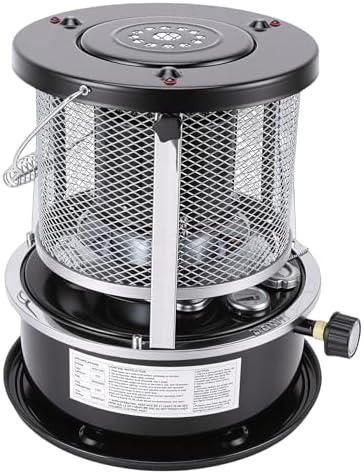 Kerosene Heater Portable Adjustable Height 2.6KW Efficient Space Heater for Camping Garage Home Use