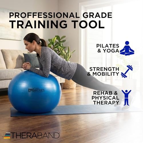 THERABAND Exercise and Stability Ball for Improved Posture, Balance, Core Fitness, Coordination and Rehab
