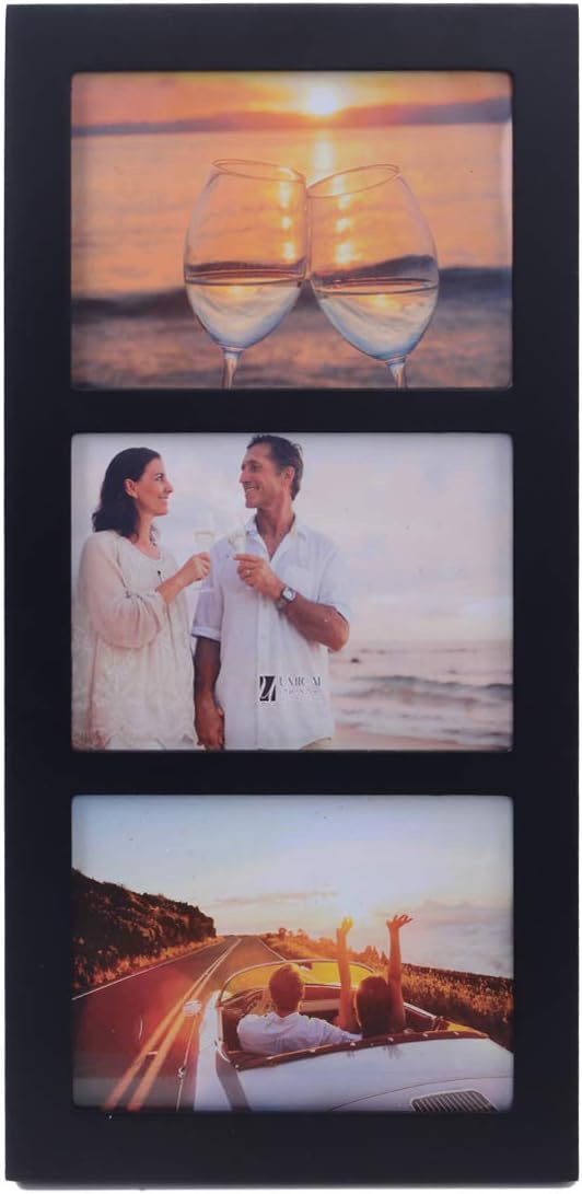 4x6 5-Opening Collage Picture Frame Black Wood