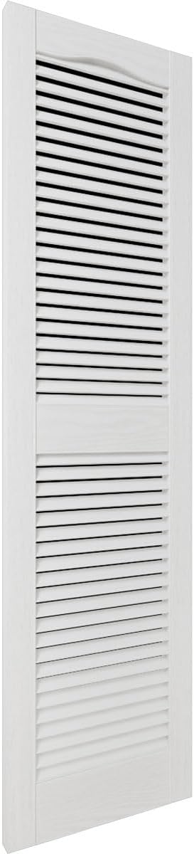 14 1/2"W x 60"H EverColor Open Louver Exterior Vinyl Shutters, w/Installation Shutter-Lok's & Matching Screws (Per Pair), Black