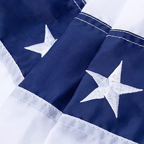 American Flag 4x6 FT, US Flags with Embroidered Stars, Sewn Stripes, Brass Grommets, Durable USA Flag for Outdoor